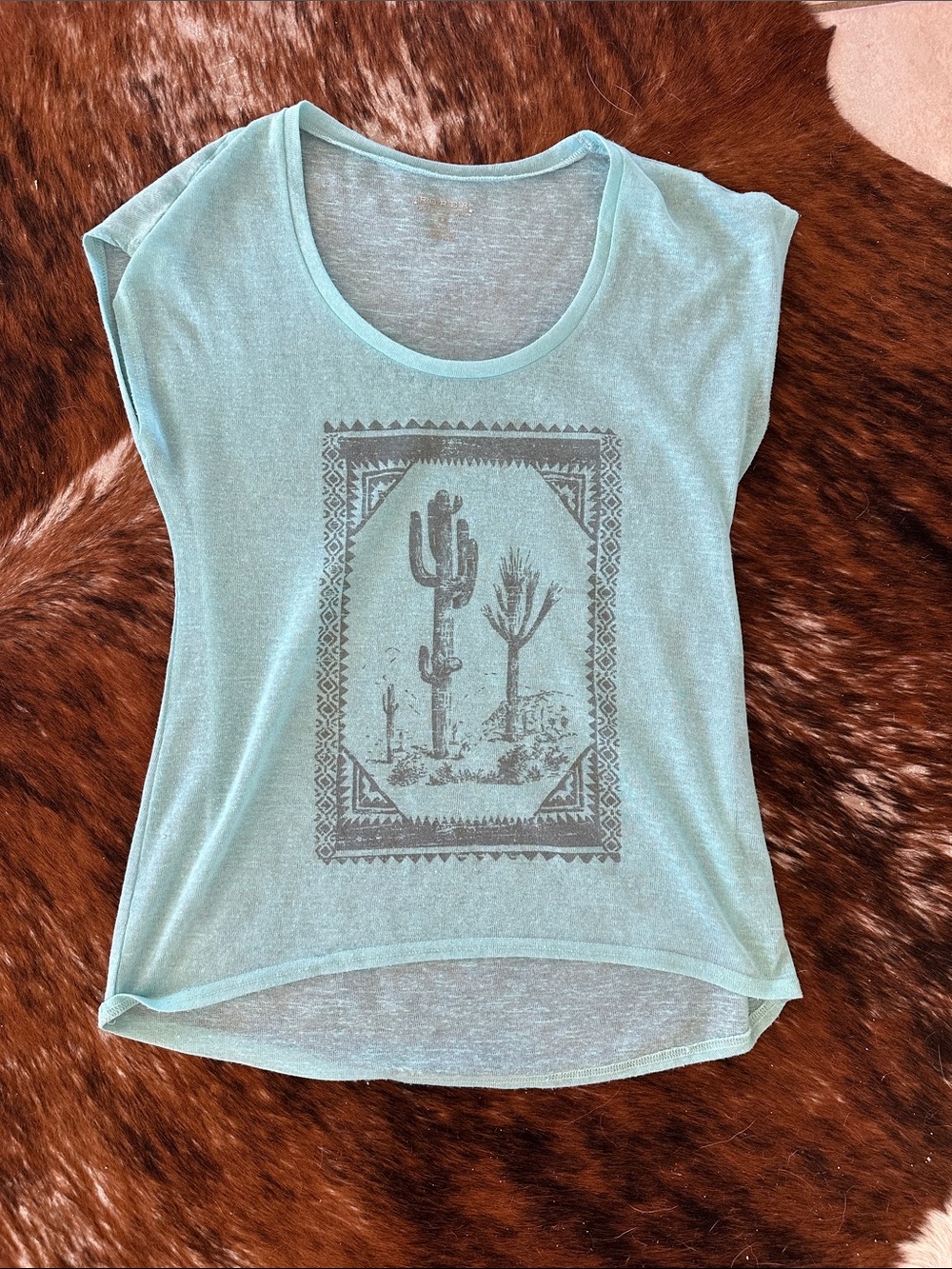 Roper burnout cactus shirt